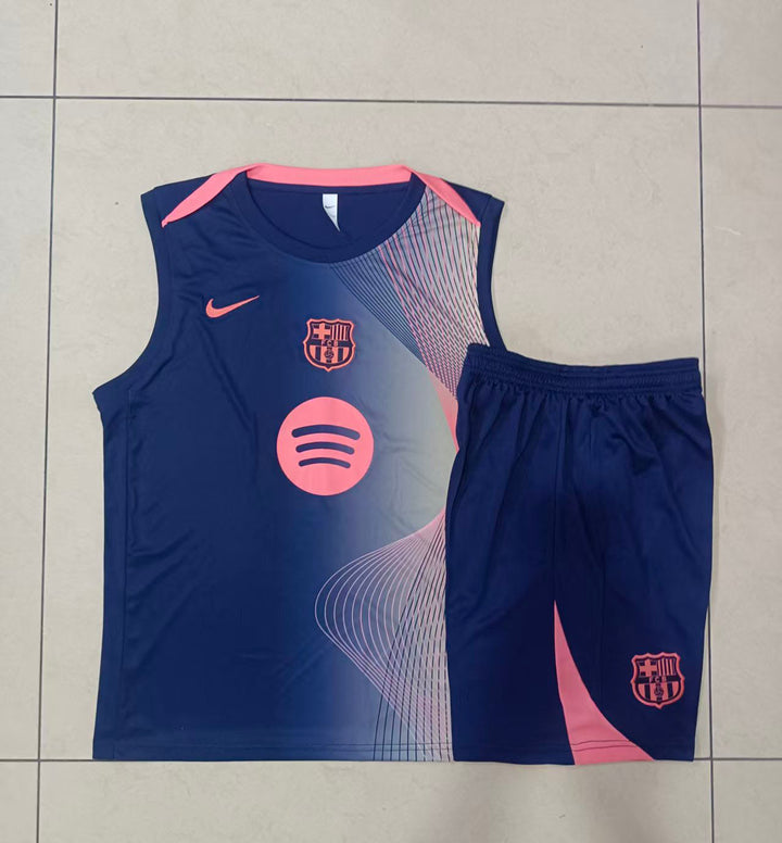 Kit Regata Barcelona 25/26 - Azul Marinho/Rosa Chiclete