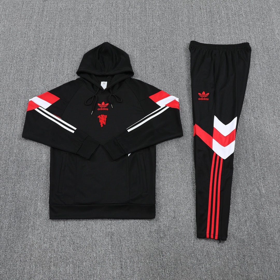 Conjunto Manchester United 2025/26 Preto - Capuz