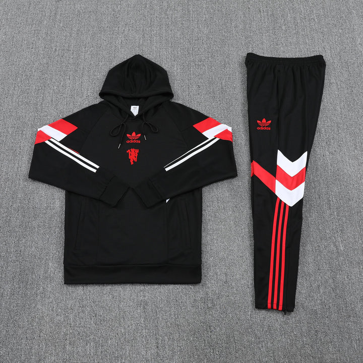 Conjunto Manchester United 2025/26 Preto - Capuz