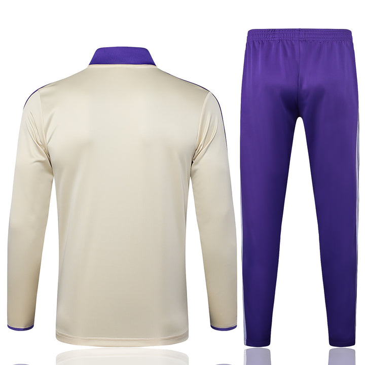 Conjunto Treino Real Madrid 25/26 - Off-White/Roxo