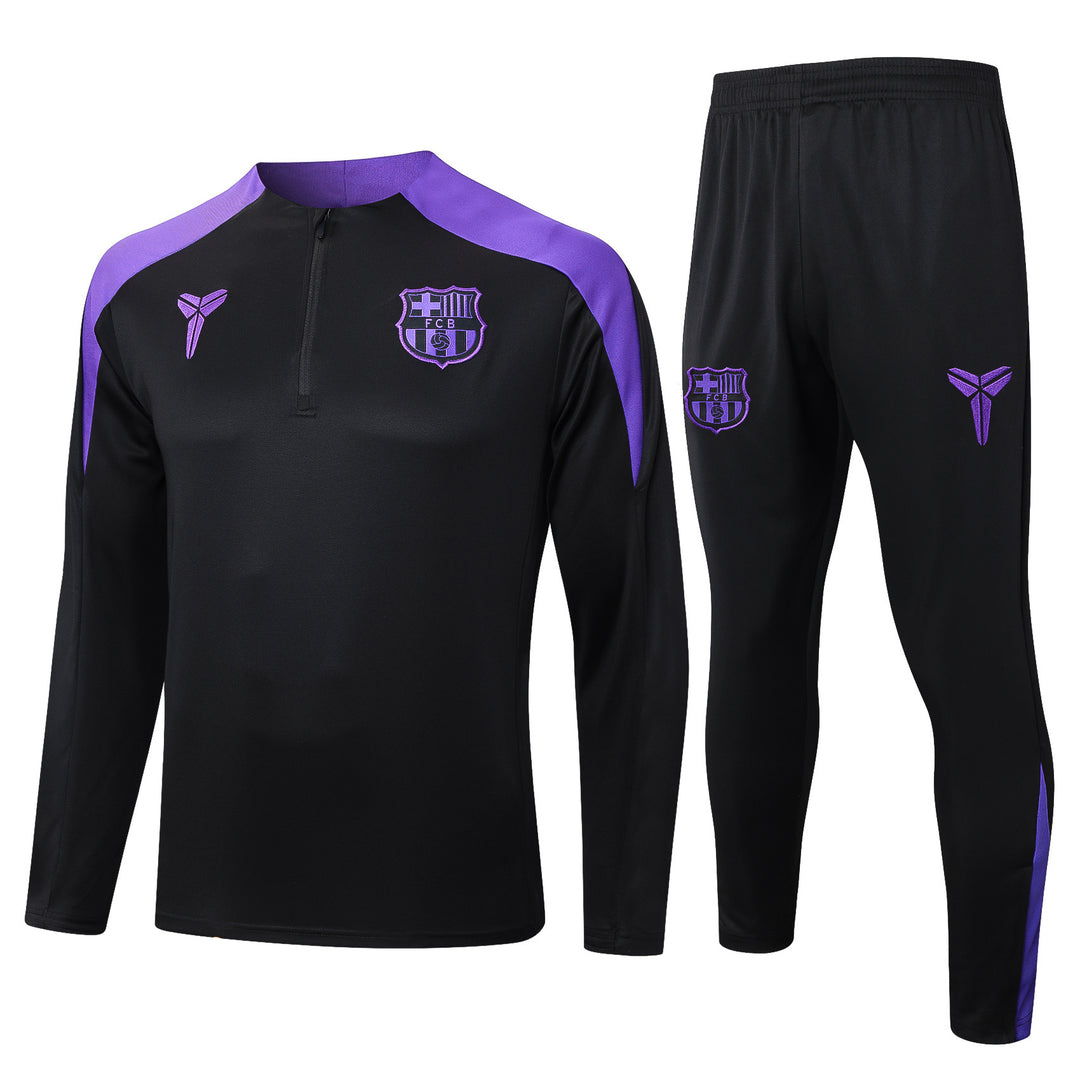 Conjunto Treino Barcelona 25/26 - Preto/Roxo