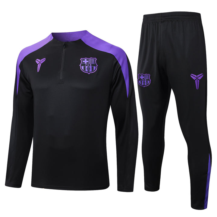Conjunto Treino Barcelona 25/26 - Preto/Roxo