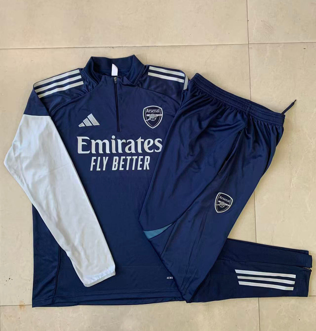 Conjunto Treino Arsenal 25/26 - Azul Marinho/Branco Gelo