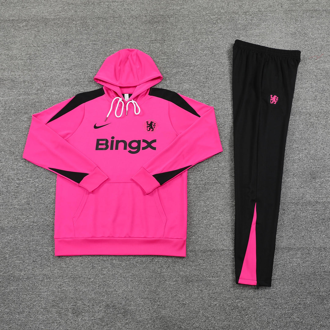 Conjunto Chelsea 2024/25 Rosa - Capuz