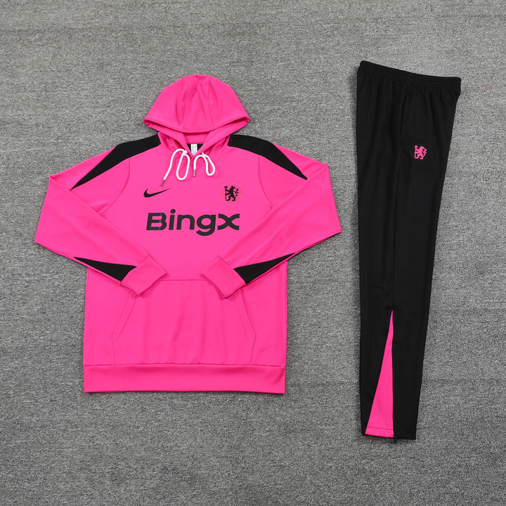 Conjunto Chelsea 2024/25 Rosa - Capuz