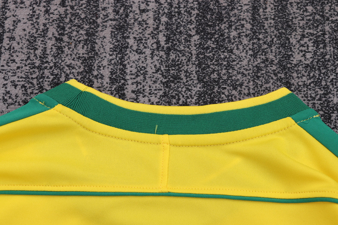 Camisa Retrô Brasil 1998 Home Manga Longa Infantil – Belt Sports