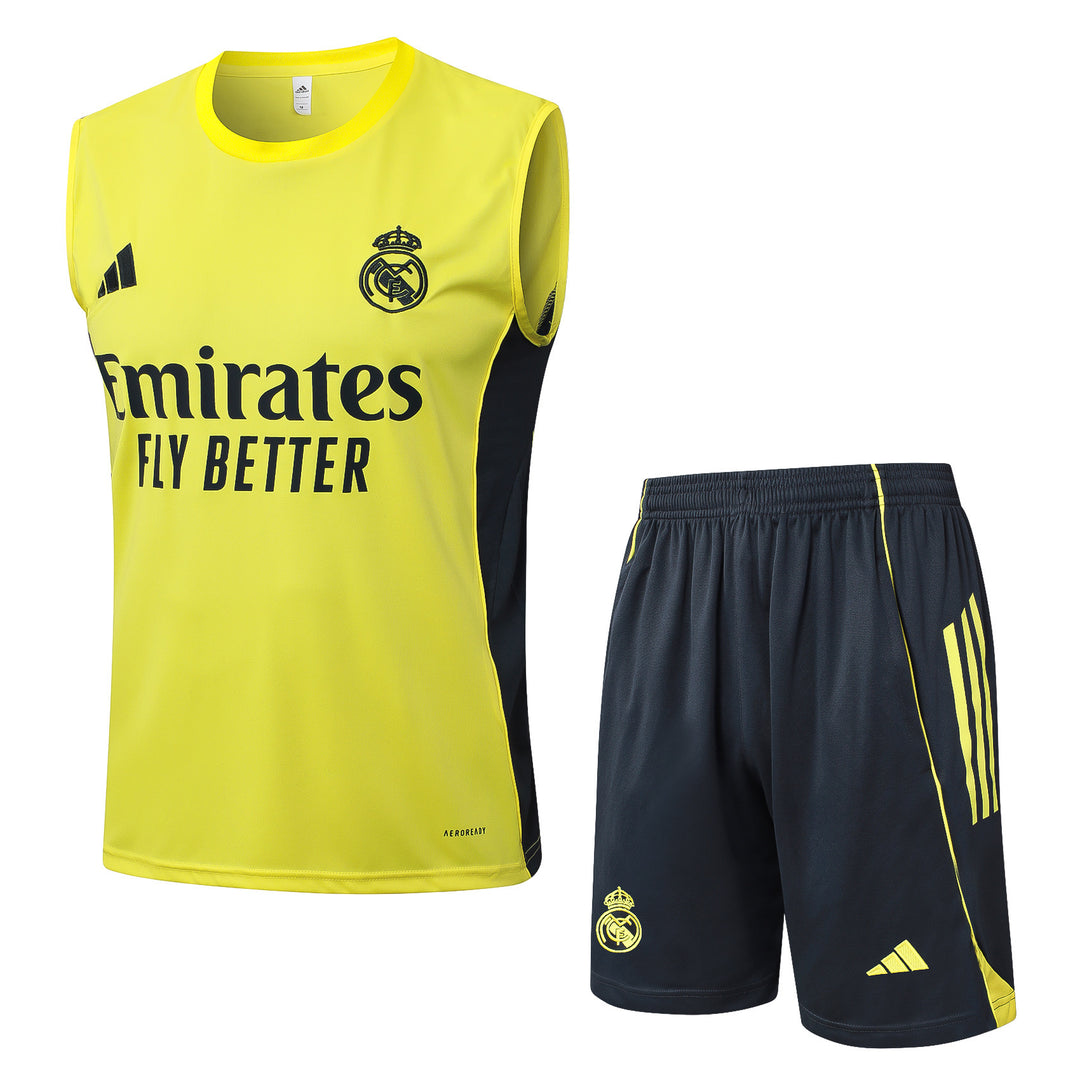 Kit Regata Real Madrid 25/26 - Amarelo/Grafite Escuro