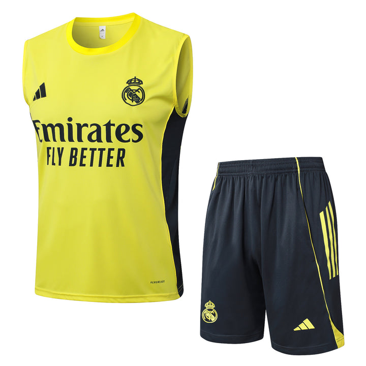 Kit Regata Real Madrid 25/26 - Amarelo/Grafite Escuro