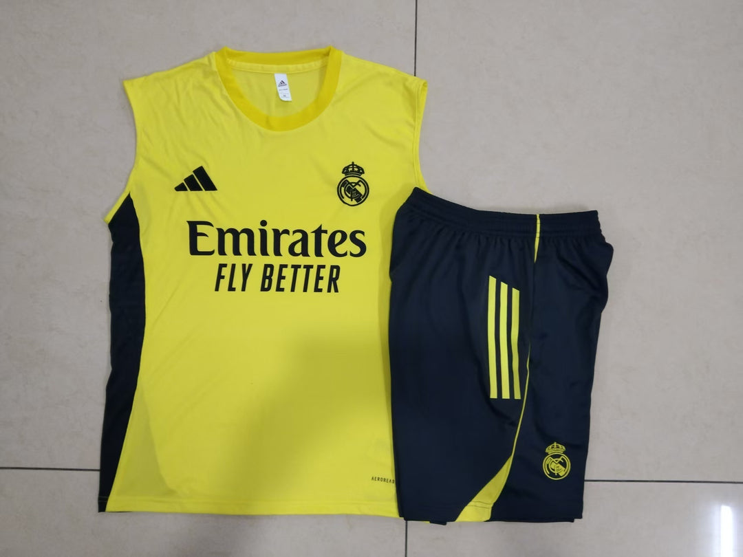 Kit Regata Real Madrid 25/26 - Amarelo/Grafite Escuro