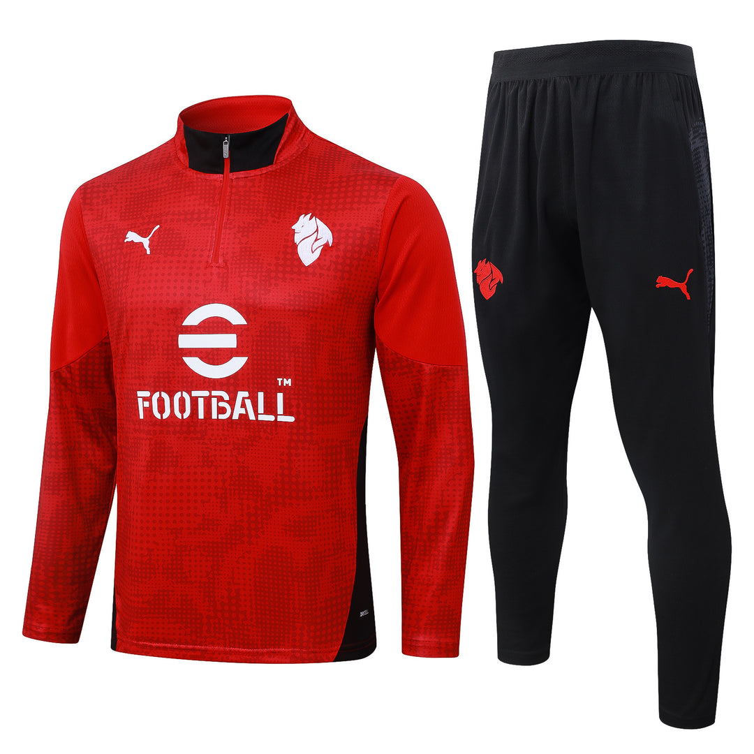 Conjunto Treino AC Milan 25/26 - Vermelho/Preto