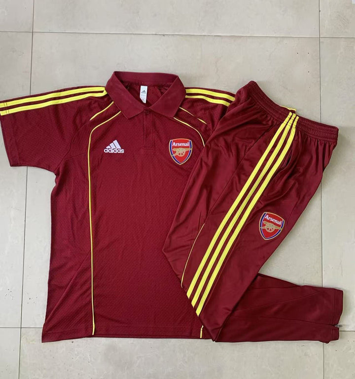 Kit Polo Arsenal 25/26 - Vinho/Amarelo