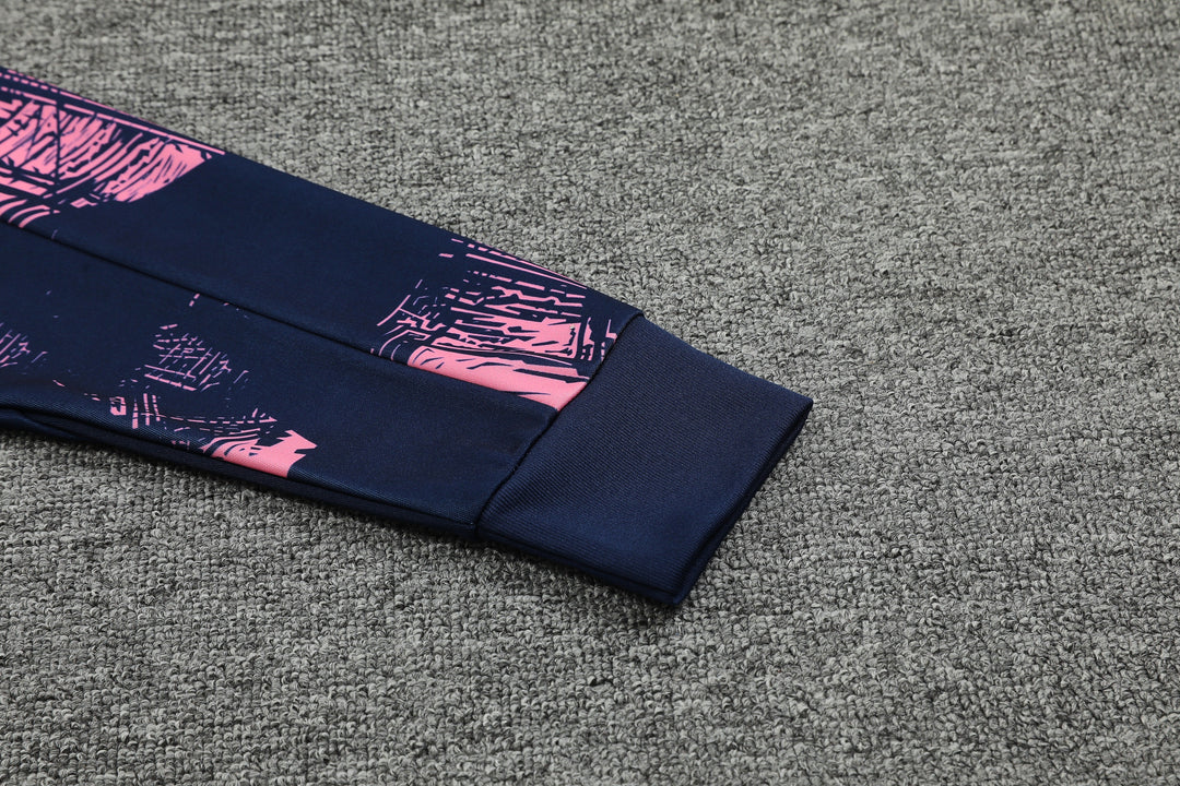 Blusão PSG 2024/25 Azul Marinho/Rosa - Capuz