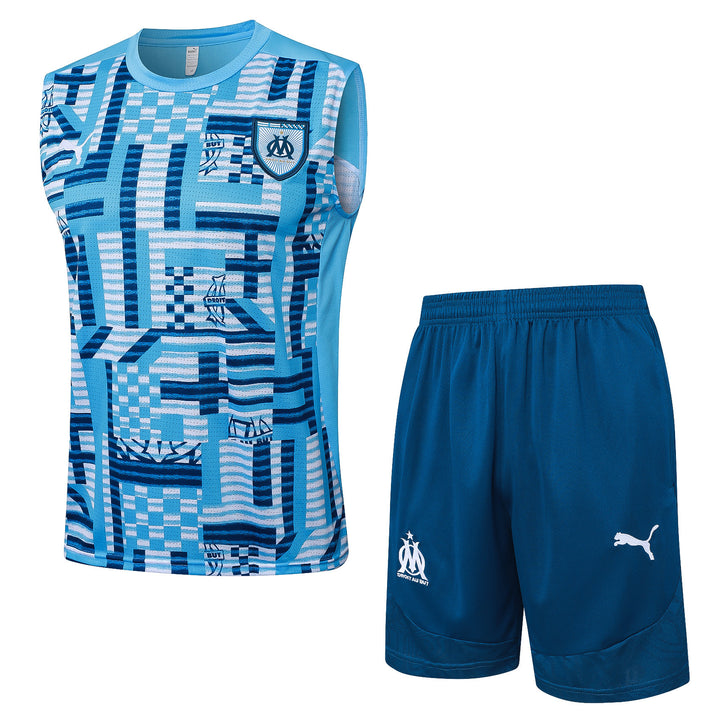 Kit Regata Olympique de Marseille 24/25 - Azul Celeste/Azul Petróleo