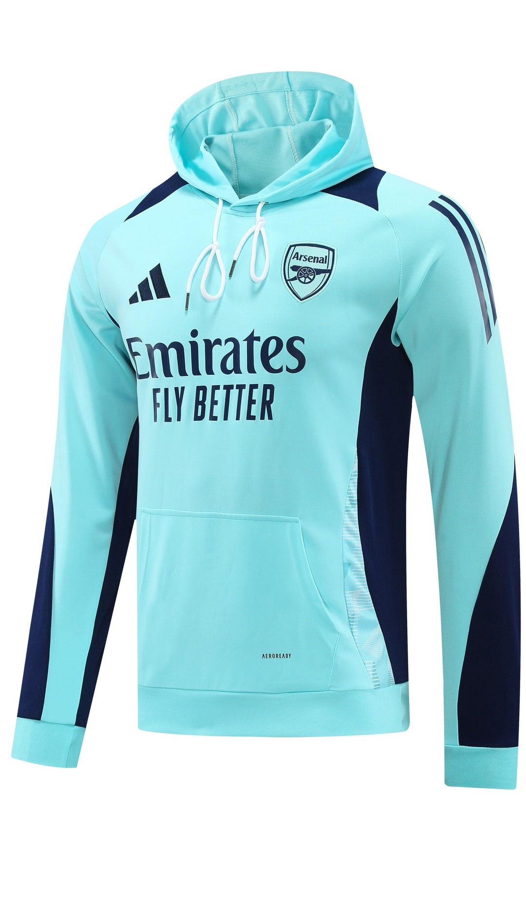 Blusão Arsenal 2024/25 Azul Turquesa - Capuz
