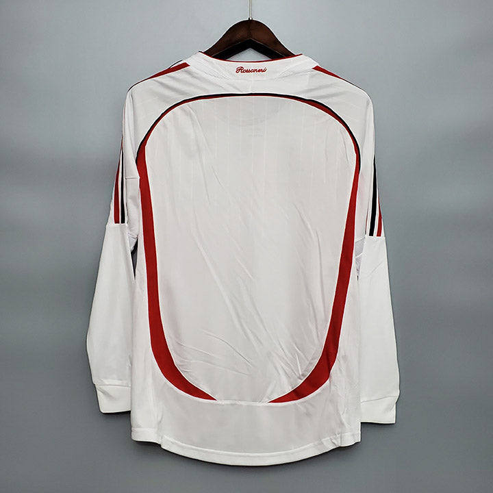 Camisa Retrõ Milan 2006/07 Manga longa - Branca