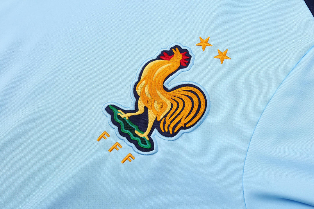 Conjunto França 2024/25 Azul Claro - Capuz