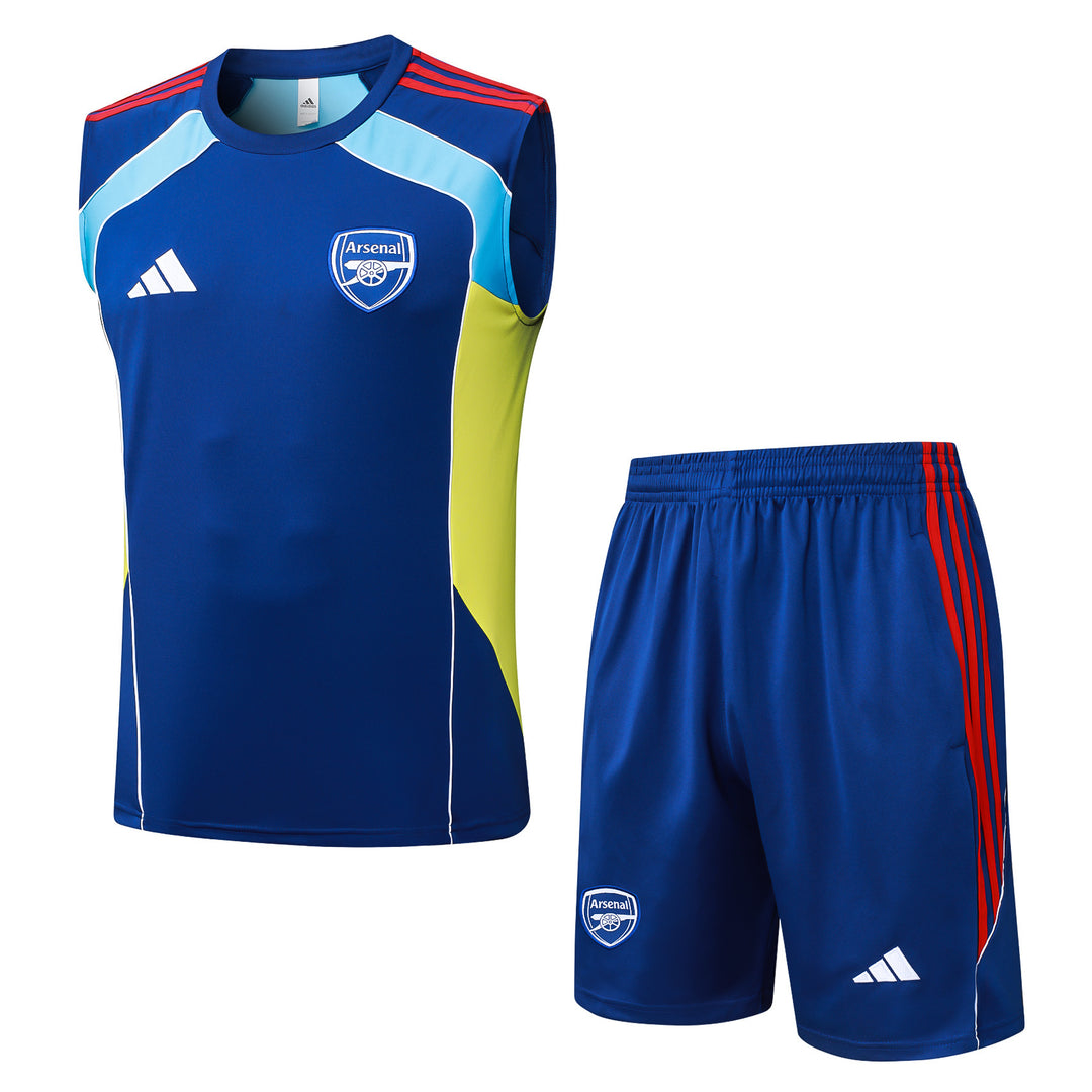 Kit Regata Arsenal 25/26 - Azul Marinho/Amarelo/Azul Claro