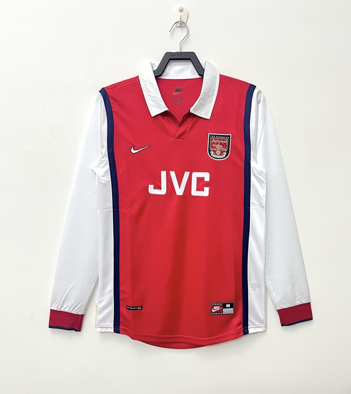 Camisa Retrô Arsenal 1998∕99 Manga longa