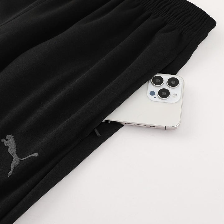 Conjunto Puma Tech Fleece - Preto/Cinza