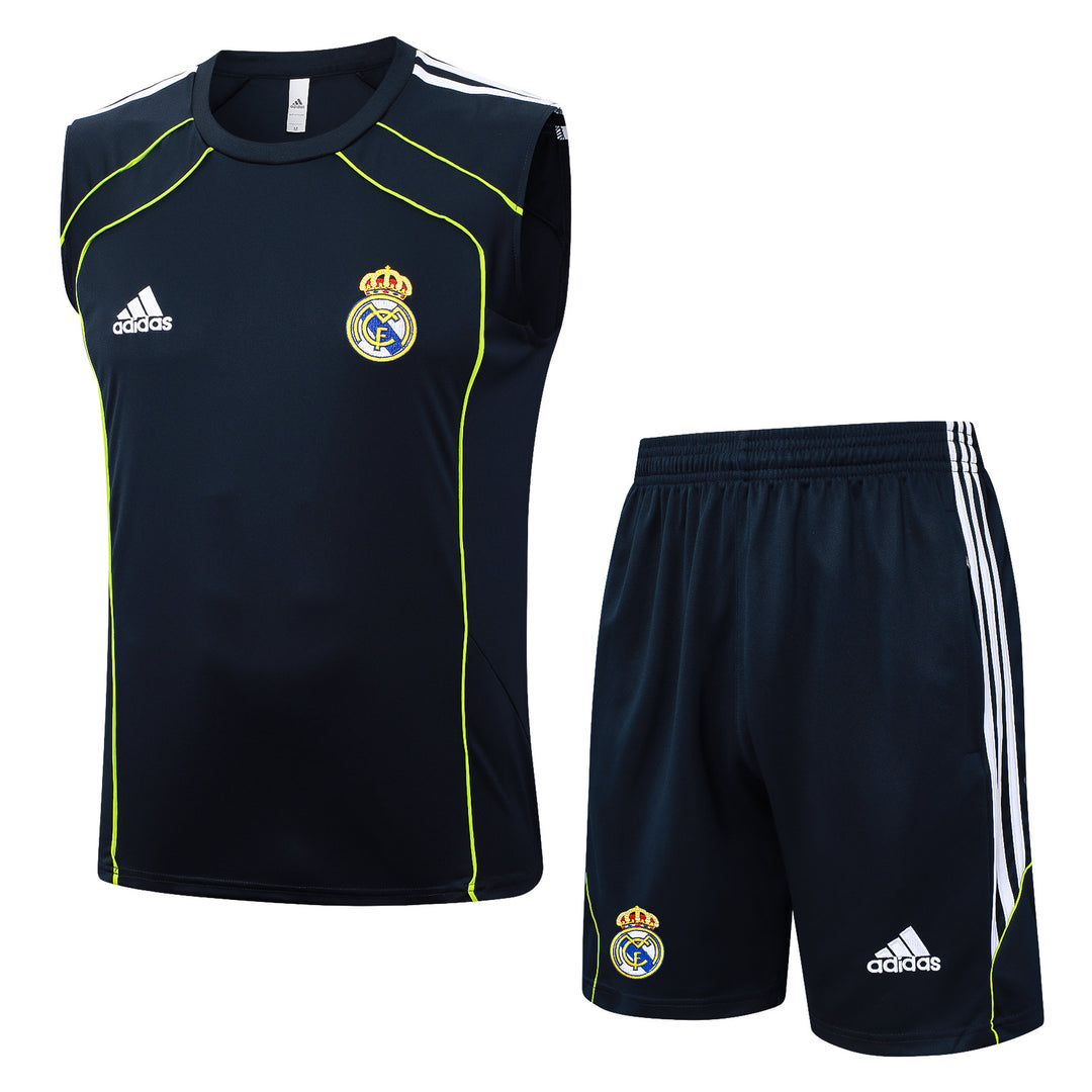 Kit Regata Real Madrid 25/26 - Azul Marinho/Verde Lima