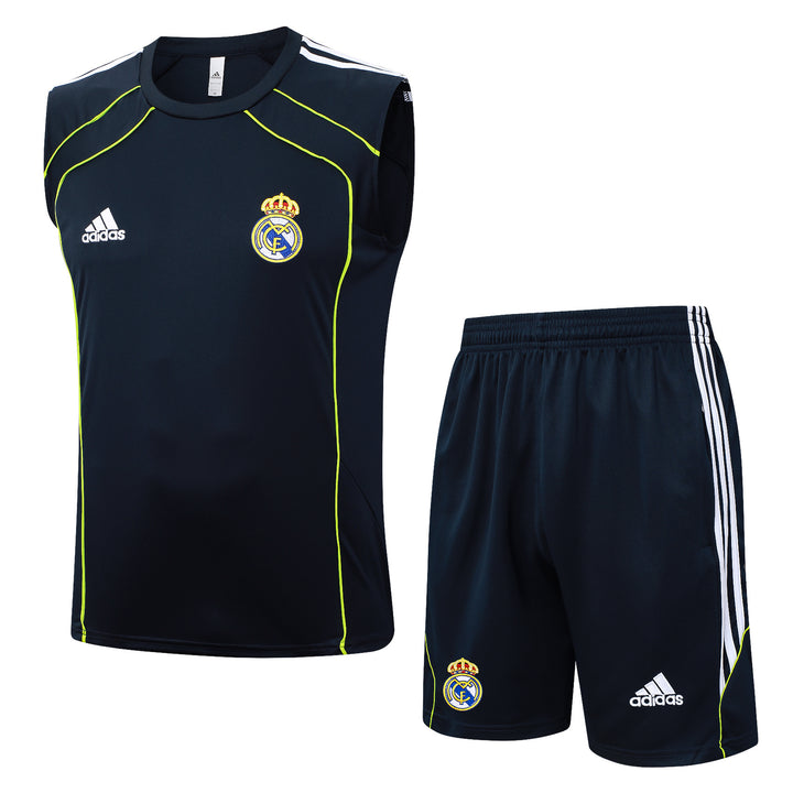 Kit Regata Real Madrid 25/26 - Azul Marinho/Verde Lima