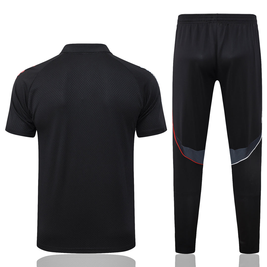 Kit Polo Ajax 25/26 - Preto/Branco/Vermelho