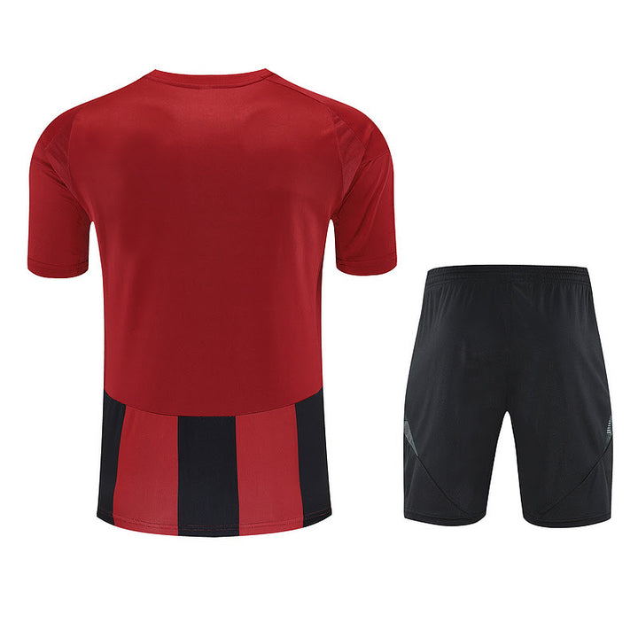 Kit Adidas - Listrado Preto/Vermelho