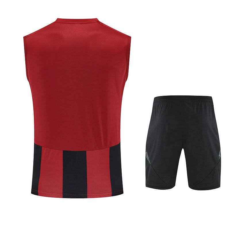 Kit Regata Adidas - Listrado Preto/Vermelho