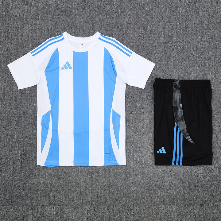 Kit Adidas - Listrado Azul/Branco