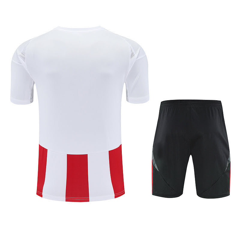 Kit Adidas - Listrado Vermelho/Branco