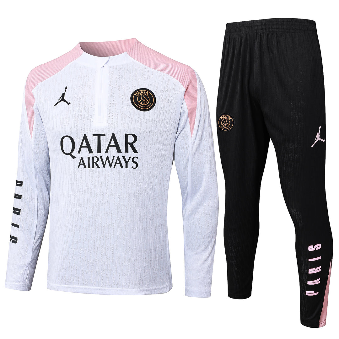 Conjunto Treino PSG 24/25 - Branco/Rosa Claro