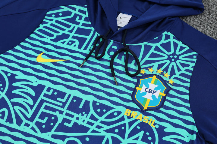Conjunto Brasil 2025/26 Azul Marinho II - Capuz