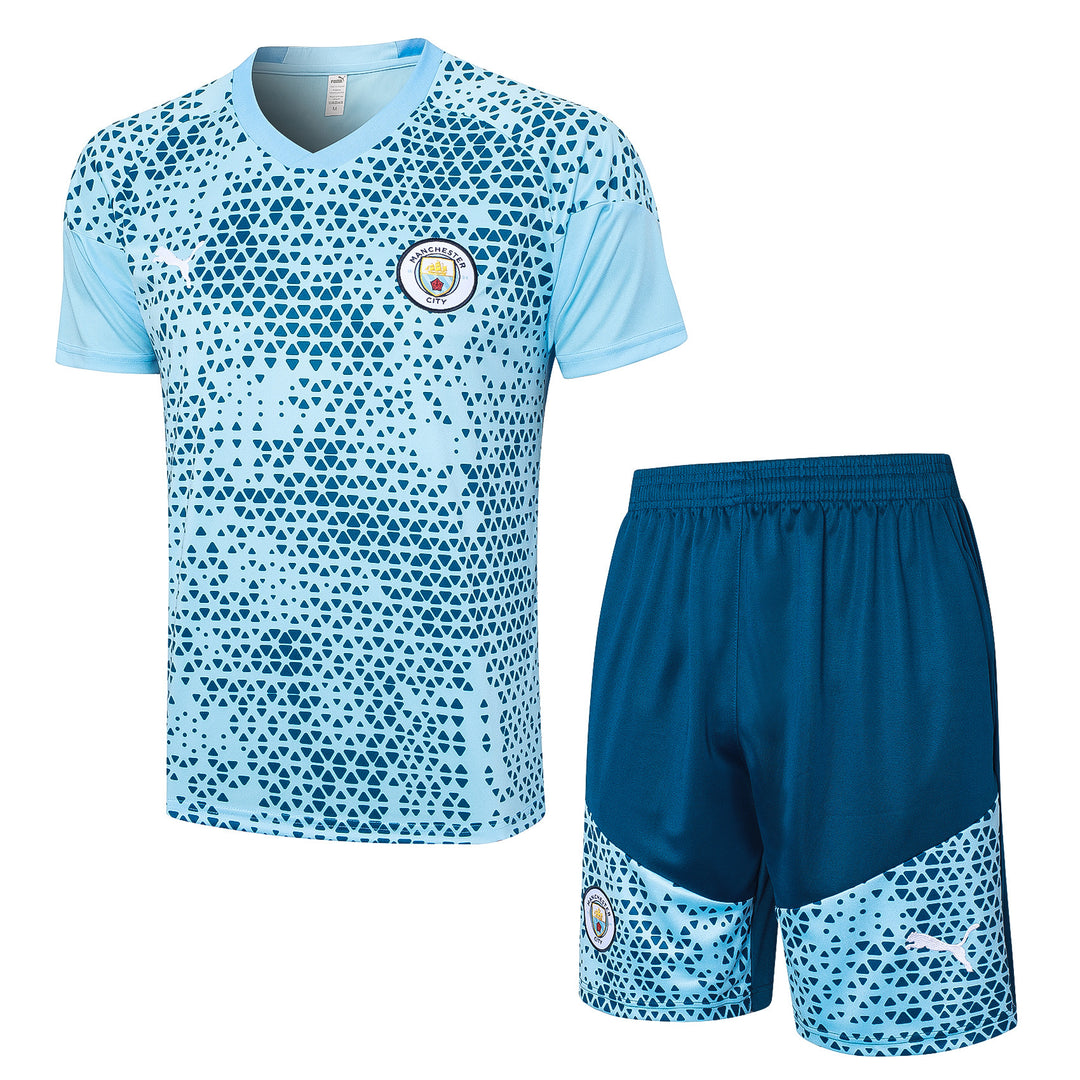 Kit Treino Manchester City 23/24 - Azul