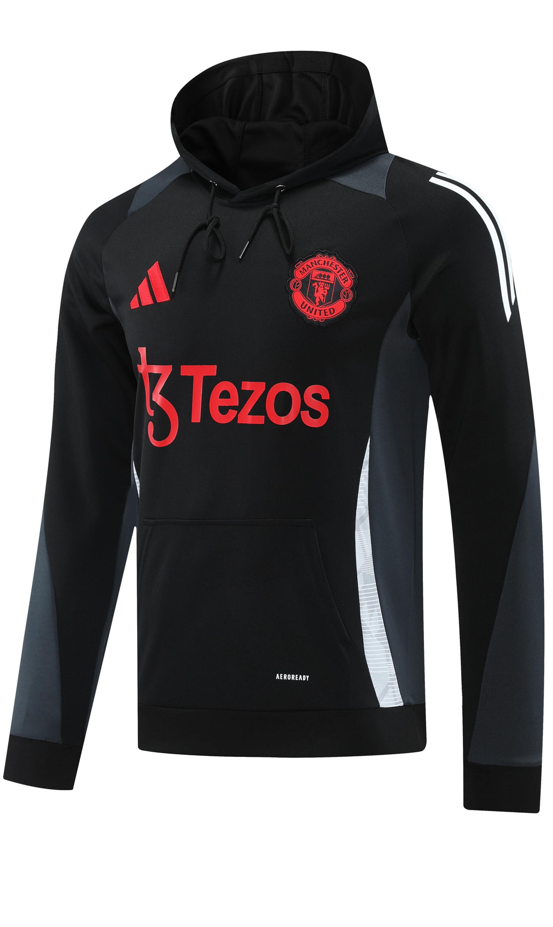 Blusão Manchester United 2024/25 Preto/Branco - Capuz