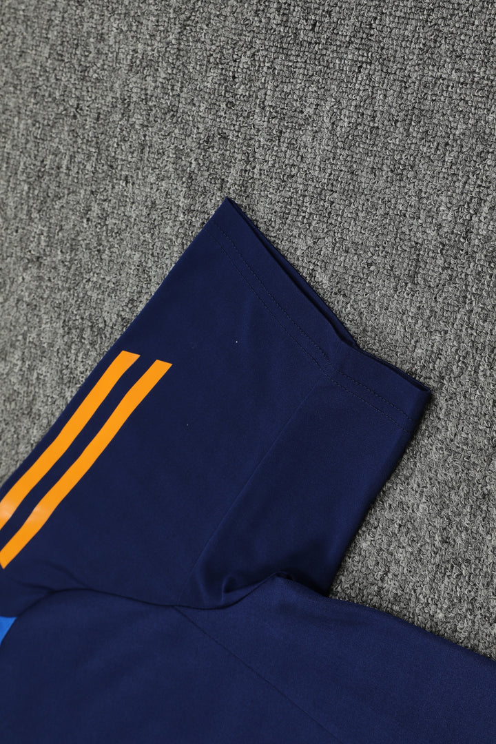 Kit Adidas - Azul Escuro/Laranja