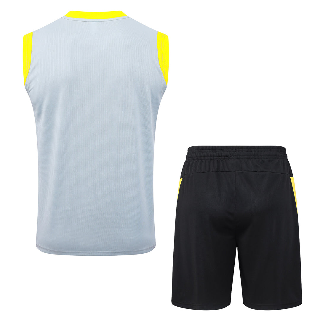 Kit Regata Borussia Dortmund 25/26 - Cinza Claro/Preto/Amarelo