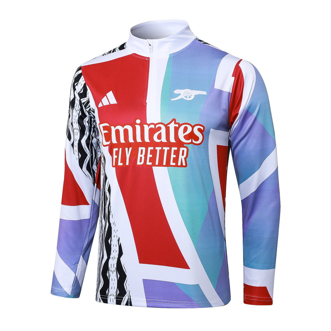 Blusão Arsenal 2025/26 - Mesclado Vermelho/Azul Claro