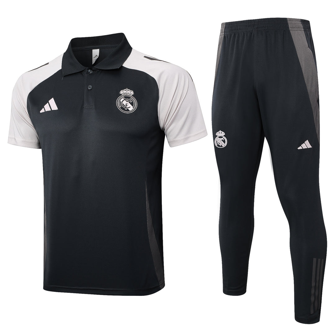 Kit Polo Real Madrid 24/25 - Grafite Escuro