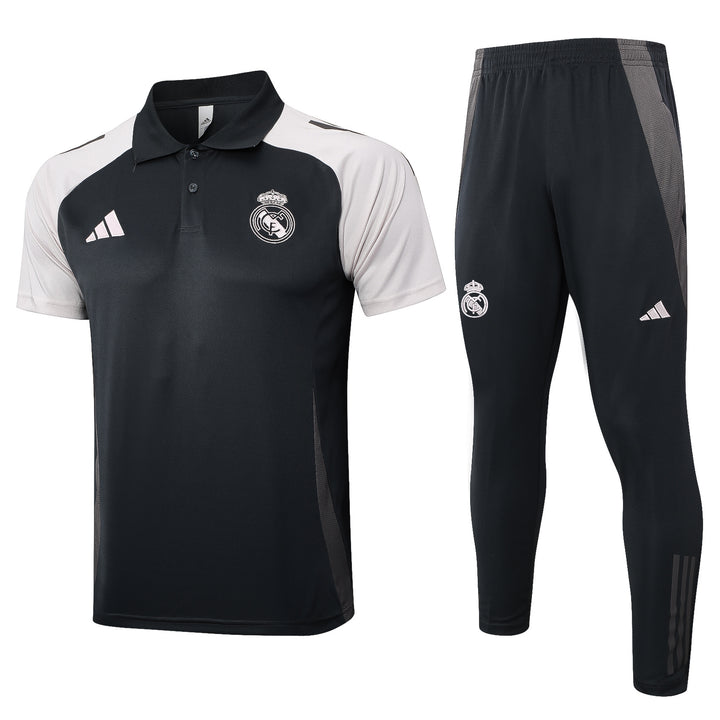 Kit Polo Real Madrid 24/25 - Grafite Escuro