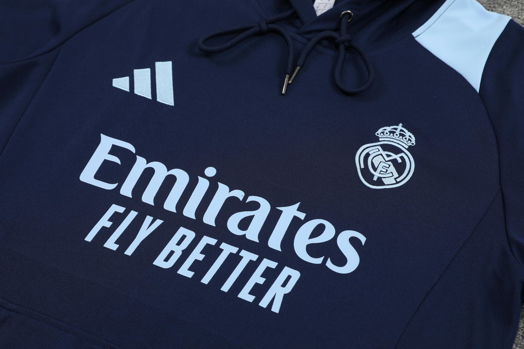 Conjunto Real Madrid 2024/25 Azul Marinho - Capuz