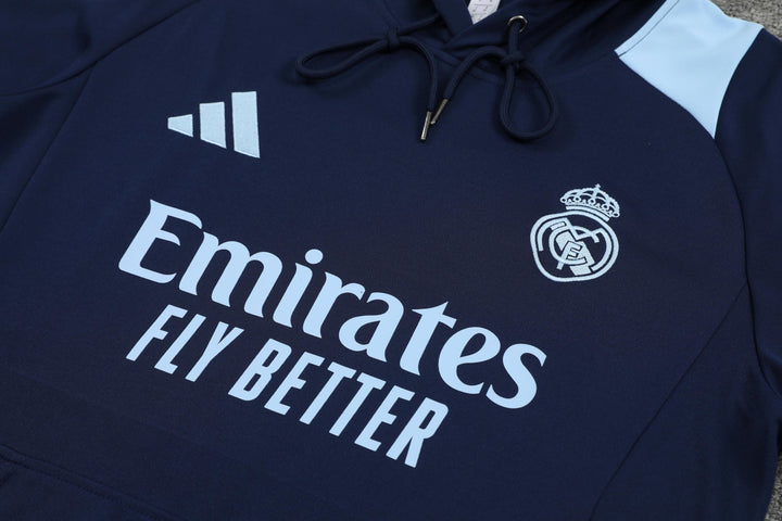 Conjunto Real Madrid 2024/25 Azul Marinho - Capuz