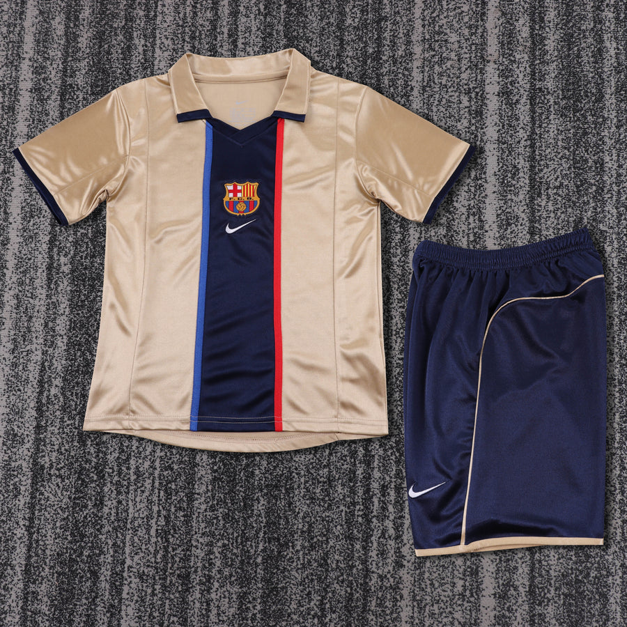 Camisa Retrô Barcelona 2001/02 Away Infantil – Belt Sports
