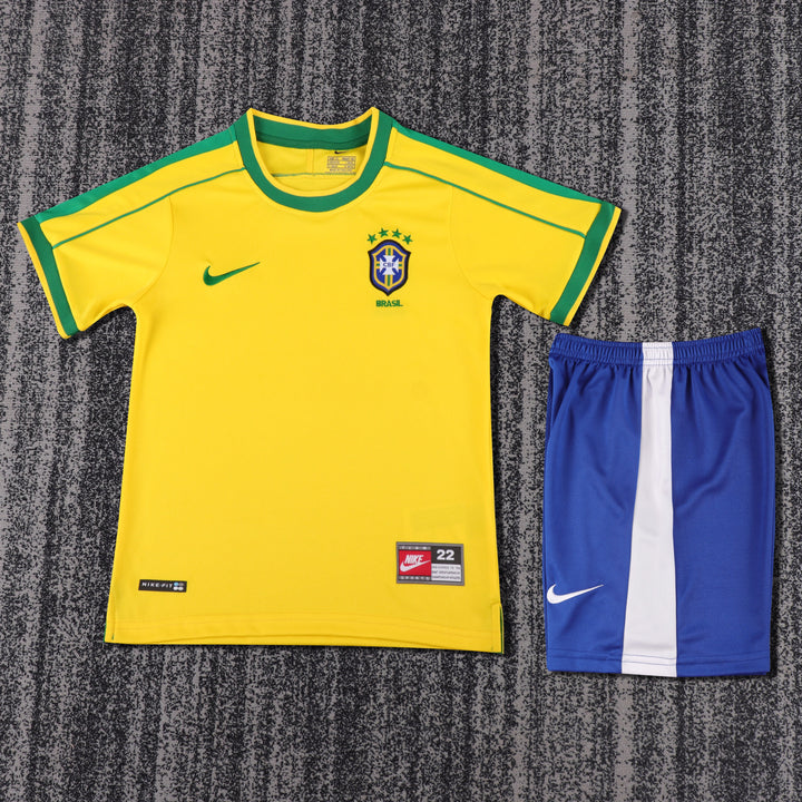 Camisa Retrô Brasil 1998 Home Infantil – Belt Sports