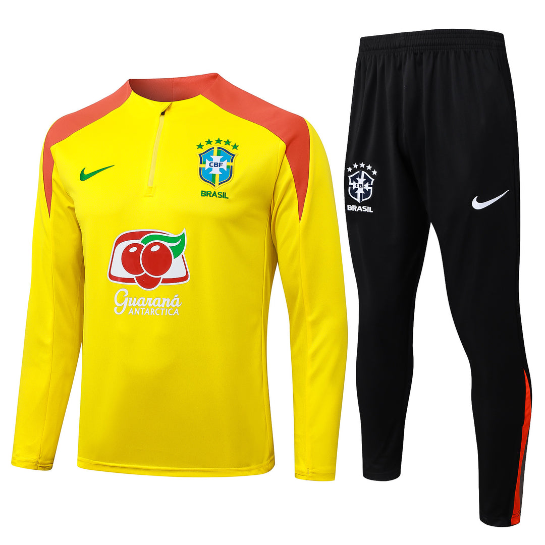 Conjunto Treino Brasil 25/26 - Amarelo/Preto