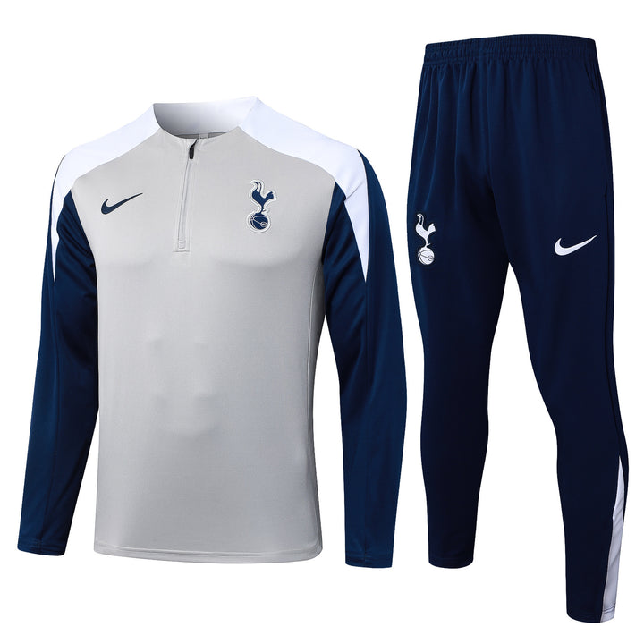 Conjunto Treino Tottenham 25/26 - Cinza Claro/Azul Marinho
