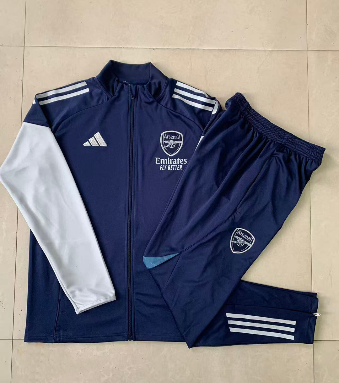 Conjunto Arsenal 25/26 - Azul Marinho/Branco Gelo