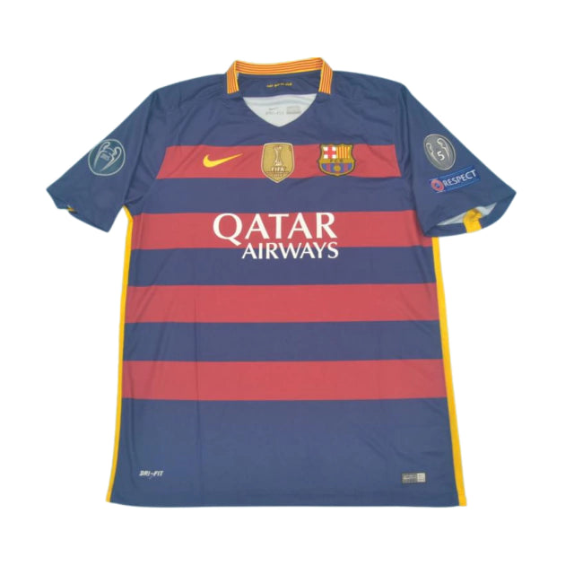 Camisa Retrô Barcelona 2015/16 - Messi #10 (+Patches)