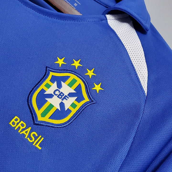 Camisa Retrô Brasil 2002 - Azul