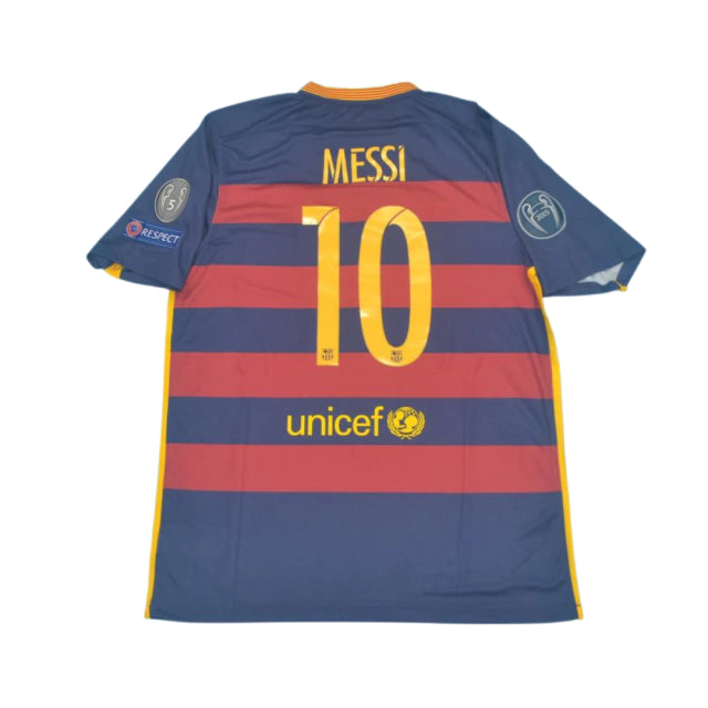 Camisa Retrô Barcelona 2015/16 - Messi #10 (+Patches)