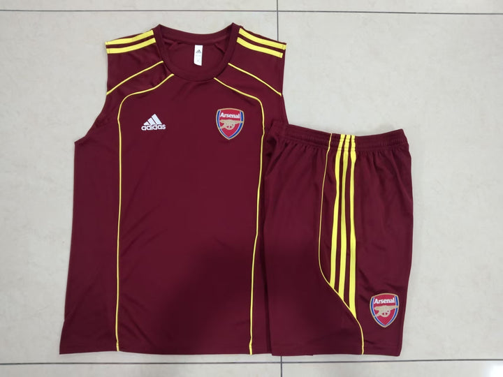 Kit Regata Arsenal 25/26 - Vinho/Amarelo